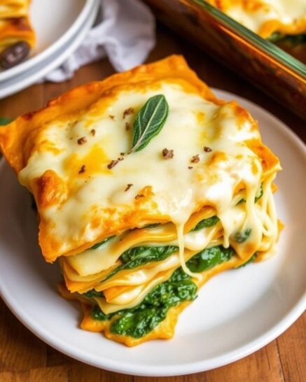 A piece of Butternut Squash Lasagna